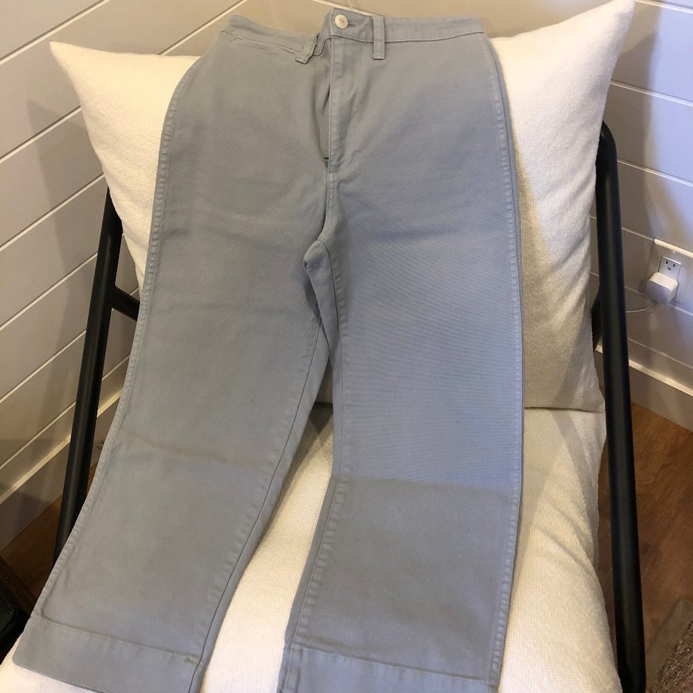 Madewell Slim Emmett Wide-leg Crop blue pants, Size 27
